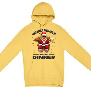 Trump Winner Winner Turkey Dinner Funny Trump Christmas Xmas Premium Pullover Hoodie