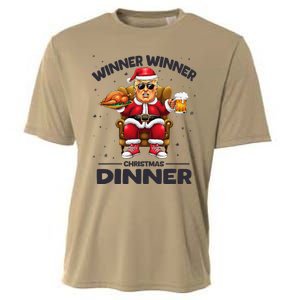 Trump Winner Winner Turkey Dinner Funny Trump Christmas Xmas Cooling Performance Crew T-Shirt