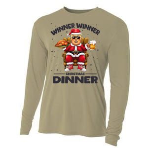 Trump Winner Winner Turkey Dinner Funny Trump Christmas Xmas Cooling Performance Long Sleeve Crew