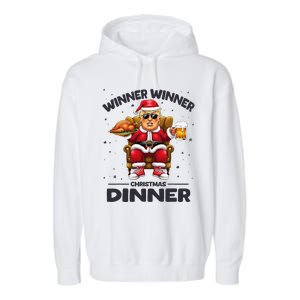 Trump Winner Winner Turkey Dinner Funny Trump Christmas Xmas Garment-Dyed Fleece Hoodie