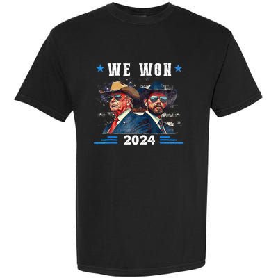 Trump We Won Wins Inauguration 47 Us President 2025 Election Garment-Dyed Heavyweight T-Shirt