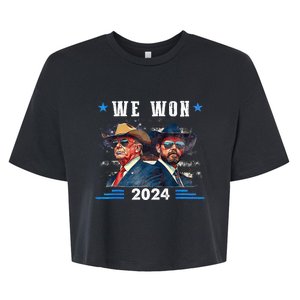 Trump We Won Wins Inauguration 47 Us President 2025 Election Bella+Canvas Jersey Crop Tee