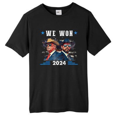 Trump We Won Wins Inauguration 47 Us President 2025 Election Tall Fusion ChromaSoft Performance T-Shirt