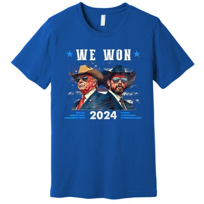 Trump We Won Wins Inauguration 47 Us President 2025 Election Premium T-Shirt