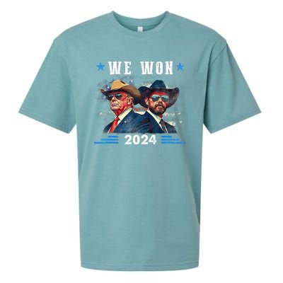 Trump We Won Wins Inauguration 47 Us President 2025 Election Sueded Cloud Jersey T-Shirt