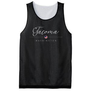 Tacoma Washington WA On Tacoma Mesh Reversible Basketball Jersey Tank