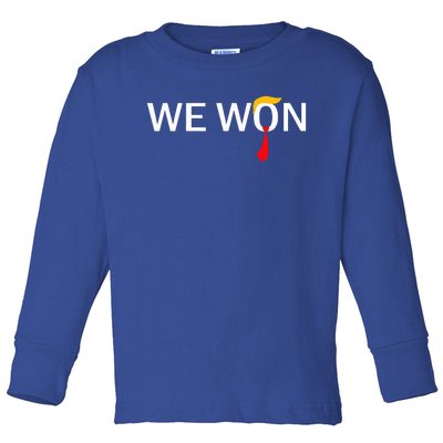 Trump We Won Wins Inauguration 47 Us President Toddler Long Sleeve Shirt