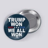 Trump Won We All Won 2024 Usa Flag Trump Won Button