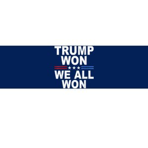 Trump Won We All Won 2024 Usa Flag Trump Won Bumper Sticker