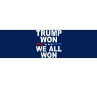 Trump Won We All Won 2024 Usa Flag Trump Won Bumper Sticker