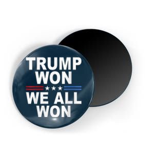 Trump Won We All Won 2024 Usa Flag Trump Won Magnet