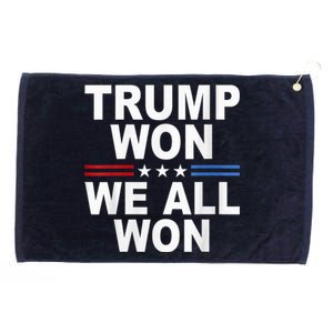 Trump Won We All Won 2024 Usa Flag Trump Won Grommeted Golf Towel