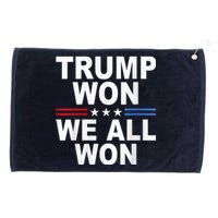 Trump Won We All Won 2024 Usa Flag Trump Won Grommeted Golf Towel