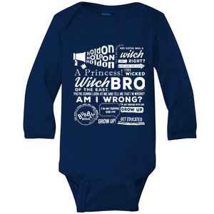 The Wicked Witch Of The East Bro Funny Meme Baby Long Sleeve Bodysuit