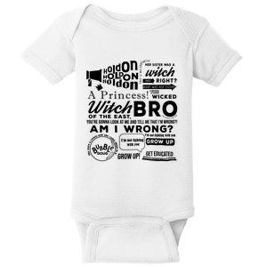 The Wicked Witch Of The East Bro Funny Meme Baby Bodysuit