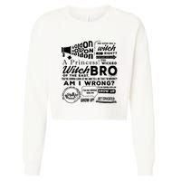 The Wicked Witch Of The East Bro Funny Meme Cropped Pullover Crew