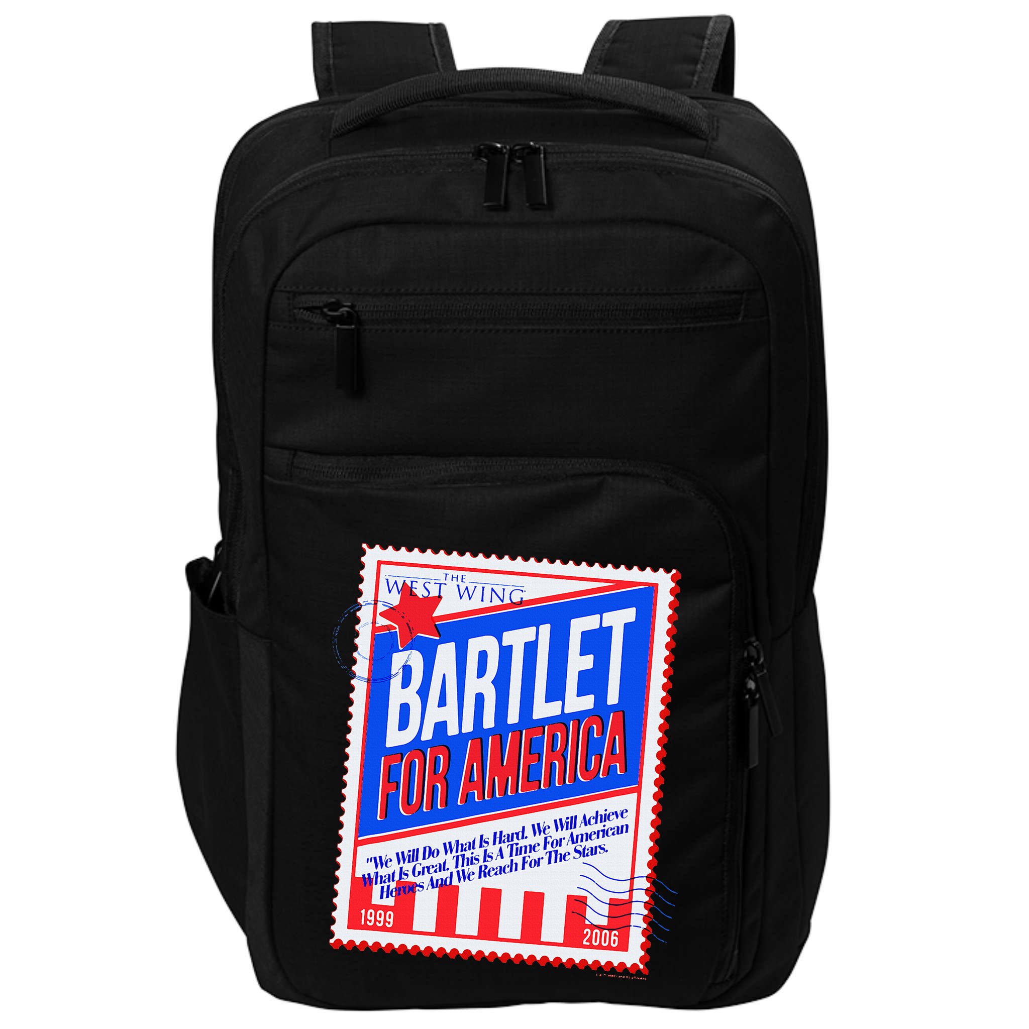 The West Wing Bartlet For America Stamp Poster Impact Tech Backpack