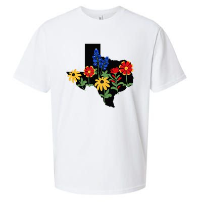 Texas Wildflowers With Bluebonnets Sueded Cloud Jersey T-Shirt