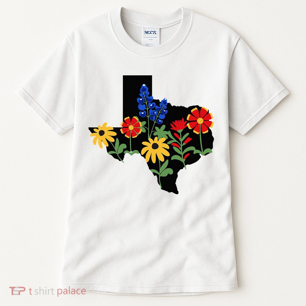 Texas Wildflowers With Bluebonnets Tall T-Shirt