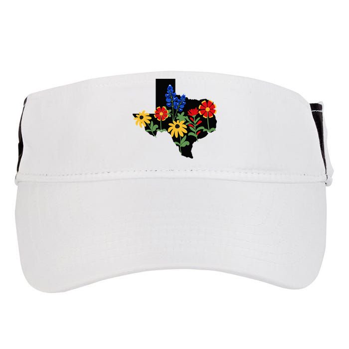 Texas Wildflowers With Bluebonnets Adult Drive Performance Visor