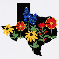 Texas Wildflowers With Bluebonnets Cooling Performance Long Sleeve Crew