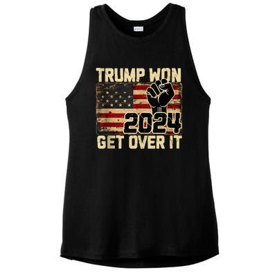 Trump We Won Wins Inauguration 47 Us President 2025 Election Ladies PosiCharge Tri-Blend Wicking Tank