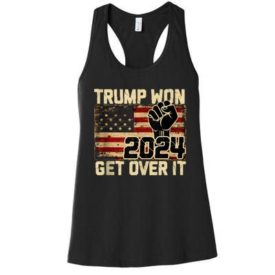 Trump We Won Wins Inauguration 47 Us President 2025 Election Women's Racerback Tank