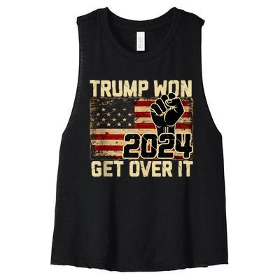 Trump We Won Wins Inauguration 47 Us President 2025 Election Women's Racerback Cropped Tank