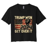 Trump We Won Wins Inauguration 47 Us President 2025 Election Women's Crop Top Tee