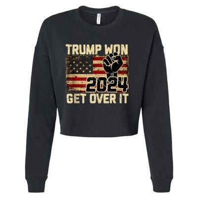 Trump We Won Wins Inauguration 47 Us President 2025 Election Cropped Pullover Crew