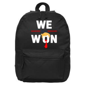 Trump We Won Wins Inauguration 47 Us President 2025 Election 16 in Basic Backpack