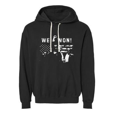 Trump We Won Wins Inauguration 47 Us President 2025 Election Garment-Dyed Fleece Hoodie