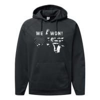 Trump We Won Wins Inauguration 47 Us President 2025 Election Performance Fleece Hoodie