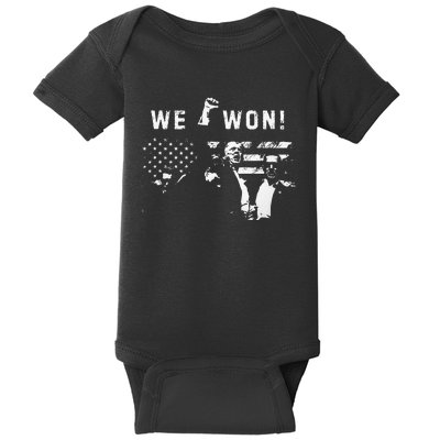 Trump We Won Wins Inauguration 47 Us President 2025 Election Baby Bodysuit