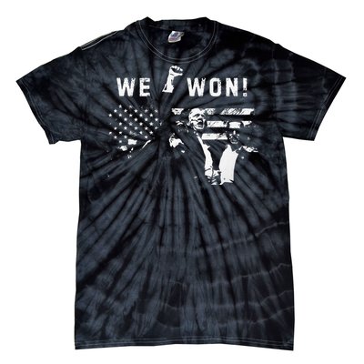 Trump We Won Wins Inauguration 47 Us President 2025 Election Tie-Dye T-Shirt