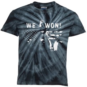 Trump We Won Wins Inauguration 47 Us President 2025 Election Kids Tie-Dye T-Shirt