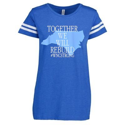 Together We Will Rebuild Wnc Strong Enza Ladies Jersey Football T-Shirt