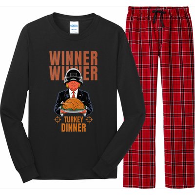 Trump Winner Winner Turkey Dinner Thanksgiving Long Sleeve Pajama Set