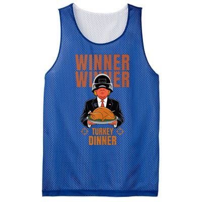 Trump Winner Winner Turkey Dinner Thanksgiving Mesh Reversible Basketball Jersey Tank