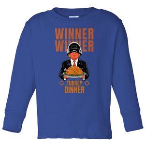 Trump Winner Winner Turkey Dinner Thanksgiving Toddler Long Sleeve Shirt