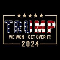 Trump We Won Get Over It 2024 President 47th Of White House 7-Panel Snapback Hat