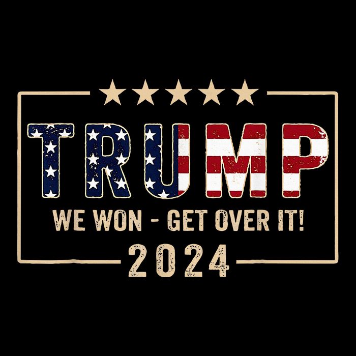 Trump We Won Get Over It 2024 President 47th Of White House 7-Panel Snapback Hat