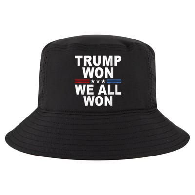 Trump Won We All Won 2024 Usa Flag Trump Won Cool Comfort Performance Bucket Hat