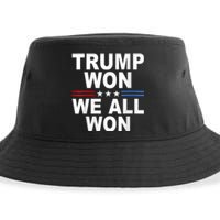 Trump Won We All Won 2024 Usa Flag Trump Won Sustainable Bucket Hat