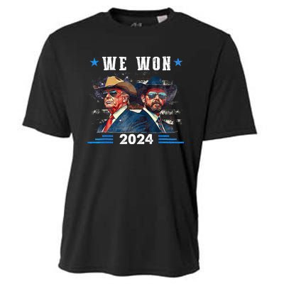 Trump We Won Wins Inauguration 47 Us President 2025 Election Cooling Performance Crew T-Shirt