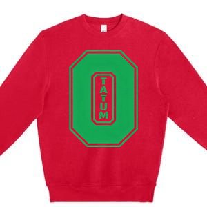 Tatum Who Wears Number 0 Green Is Incredibly Brilliant Premium Crewneck Sweatshirt