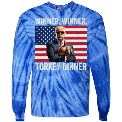 Trump Winner Winner Turkey Dinner Tie-Dye Long Sleeve Shirt