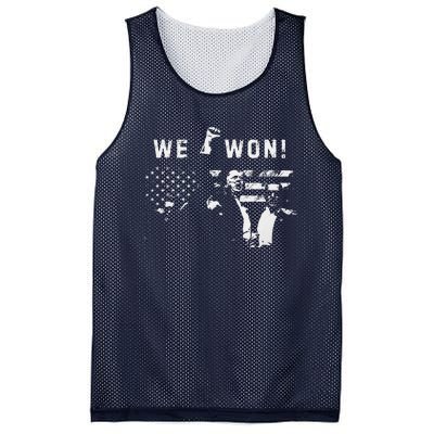 Trump We Won Wins Inauguration 47 Us President 2025 Election Mesh Reversible Basketball Jersey Tank