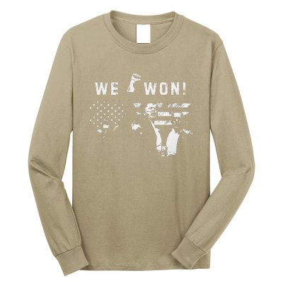 Trump We Won Wins Inauguration 47 Us President 2025 Election Long Sleeve Shirt