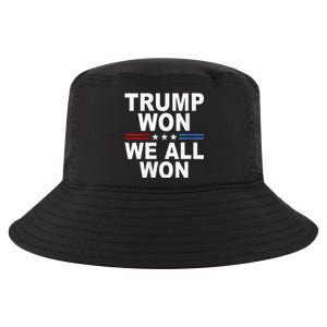 Trump Won We All Won 2024 Usa Flag Trump Won Cool Comfort Performance Bucket Hat